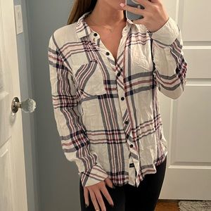 Rails Red Navy & White Plaid Flannel